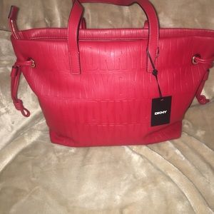 DKNY Red large hand bag